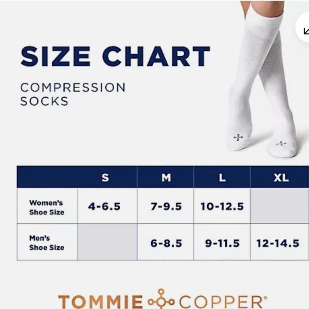 Tommie CopperCompression Copper Socks, set of 4 UtraTemp &UltraGuard OTC Medium